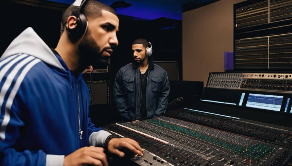 Drake and Eminem in the studio